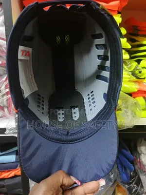 Blue Bump Cap With Piping