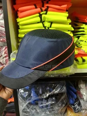 Orange Piped Safety Hat Bump Caps