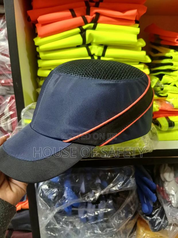 Orange Piped Safety Hat Bump Caps