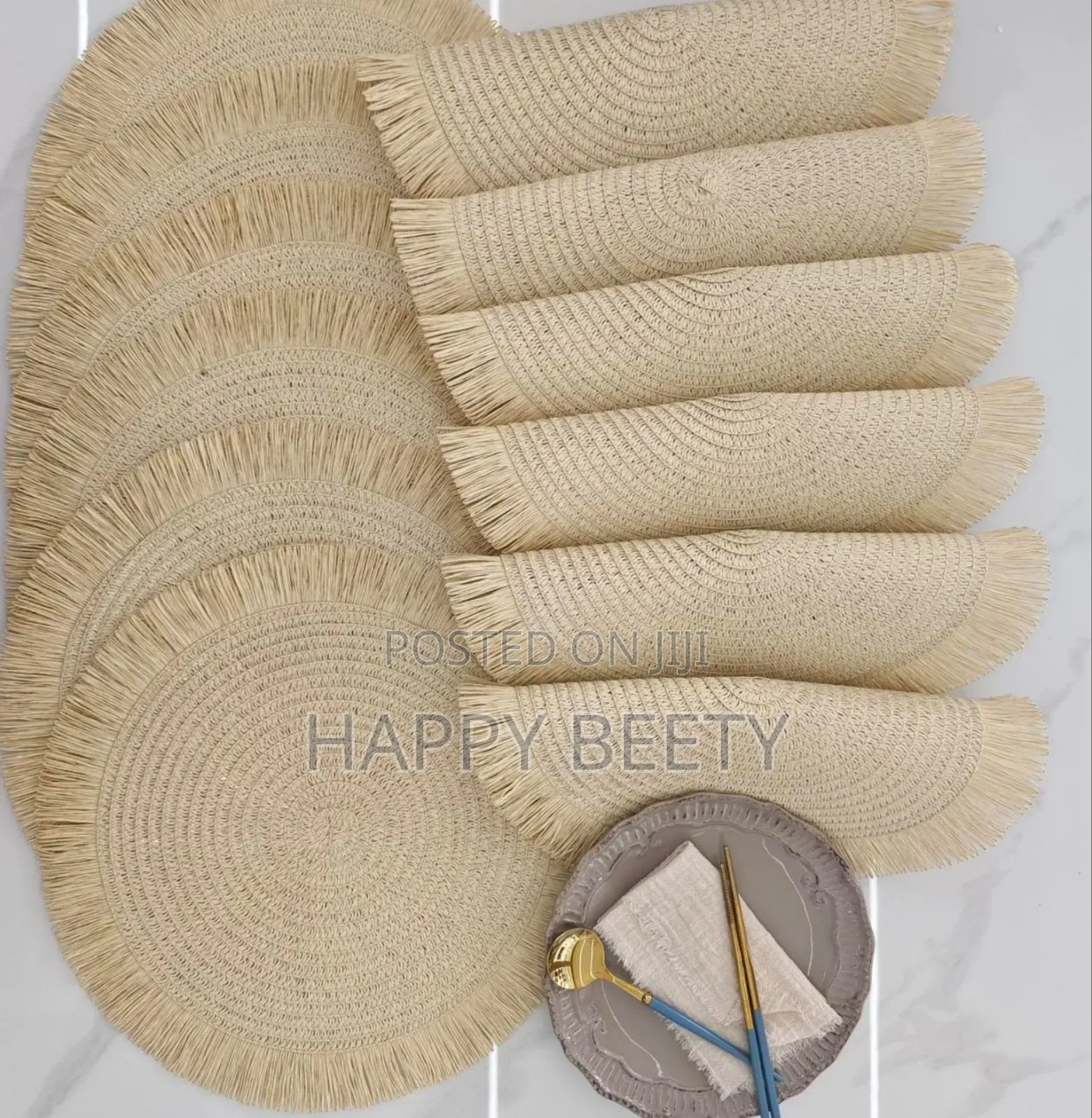 Luxurious Woven Round Rattan Table Mats/Placemat