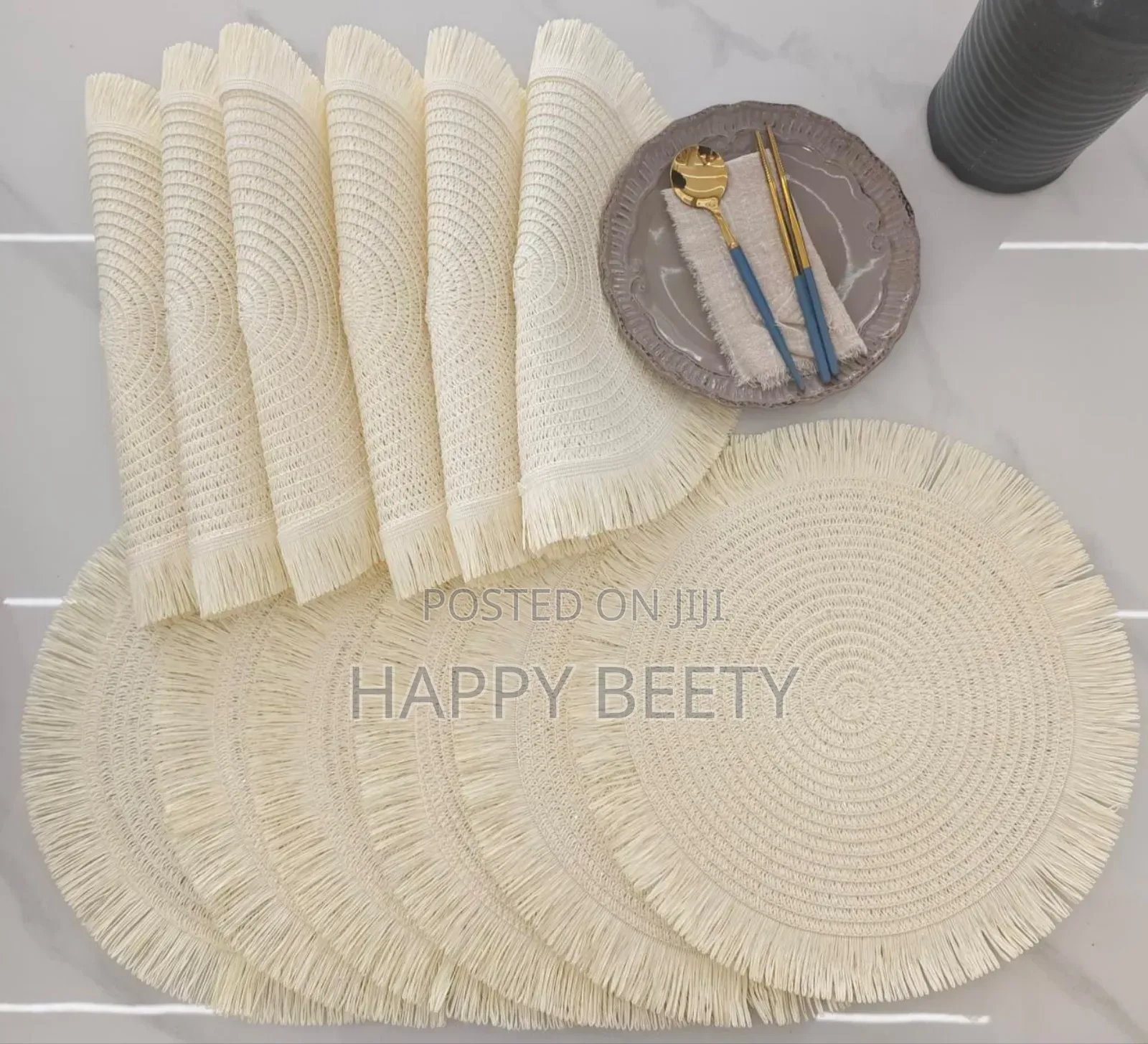 Luxurious Woven Round Rattan Table Mats/Placemat
