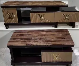 Home Tv Table Set; Storage Tv Stand With Smooth White Finish Table Set