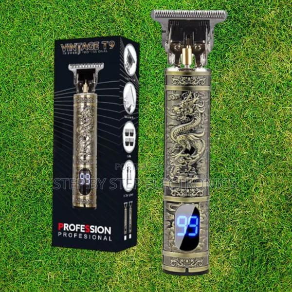 Vintage T9 Professional Hair Clipper With Led Display Usb Rechargeable