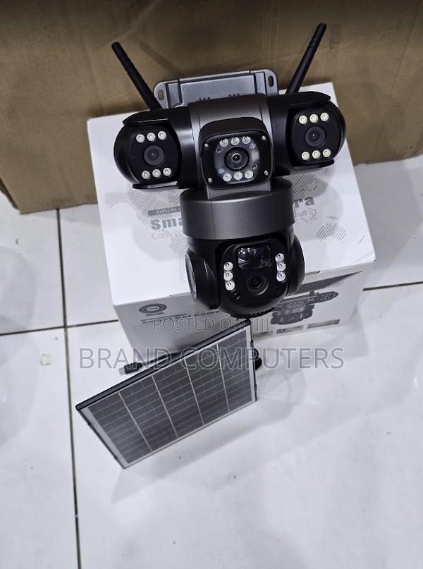 Solar 4g Simcard V380 Triple Lens Three Screens Camera Solar Powered - main view