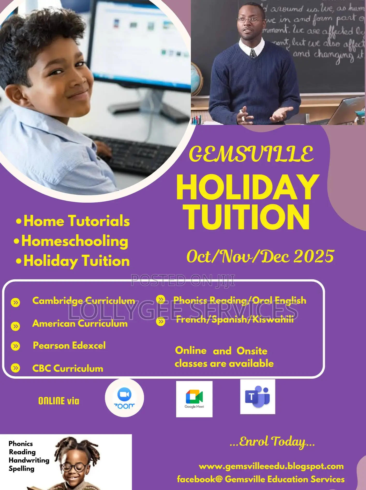 Home Schooling/Private Tutors