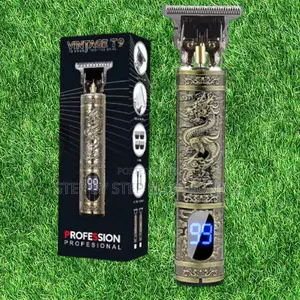 Premium Vintage T9 Electric Hair Clipper With Led Screen Cordless Use