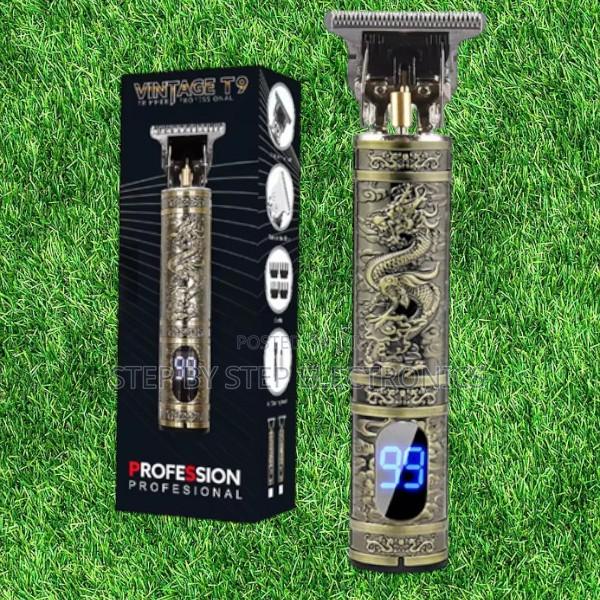 Premium Vintage T9 Electric Hair Clipper With Led Screen Cordless Use