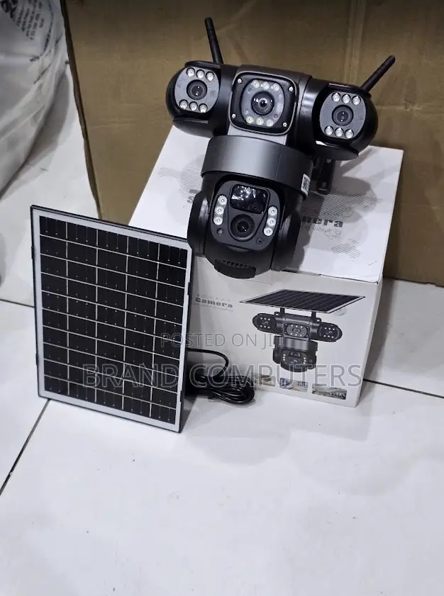 V380 Triple Lens CCTV Camera Security Solar Camera With 4g Sim Card