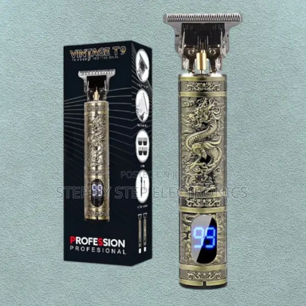 Golden Dragon Metal Vintage T9 Hair Trimmer With Led Battery Display