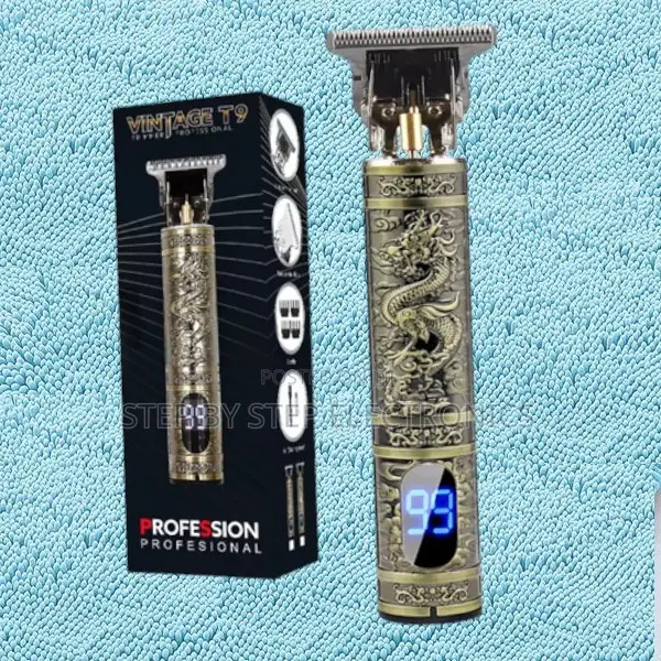 Lowcost Vintage T9 Golden Dragon Hair Clipper With Led Indicator Light
