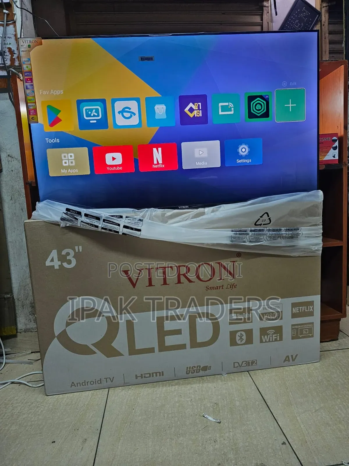 Vitron Htc4300qfs 43"Inch Qled Tv Bluetooth Enabled Full Hd Frameless