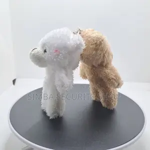 Fluffy 3d Teddy Bear Plush Keychain Soft Keyholder Car Pendant Gift