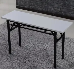 Home Table; Adjustable Portable Folding Table With Sturdy Metal Frame
