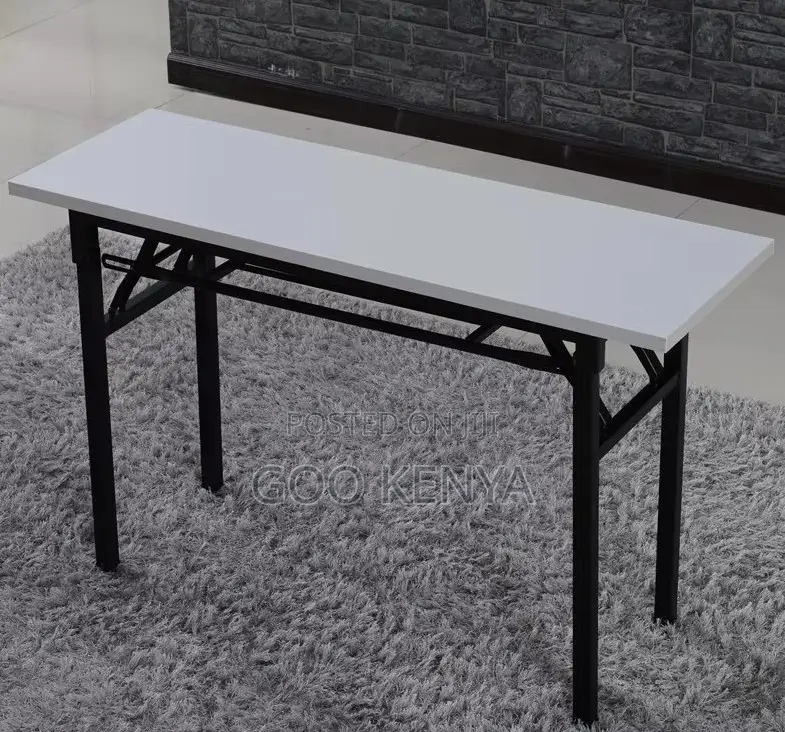 Home Table; Adjustable Portable Folding Table With Sturdy Metal Frame