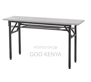 Home Table; Adjustable Portable Folding Table With Sturdy Metal Frame
