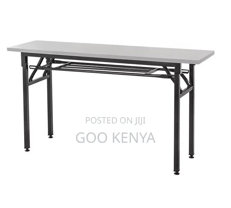 Home Table; Adjustable Portable Folding Table With Sturdy Metal Frame