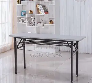 Home Table; Adjustable Portable Folding Table With Sturdy Metal Frame