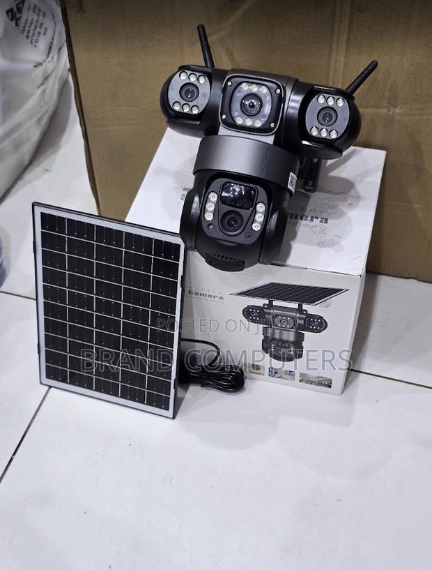 V380 Pro 4g Triple Lens Solar Powered CCTV Security Outdoor Camera