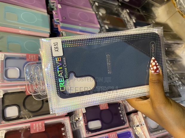 Kiserty Samsung Galaxy A36 5g Back Cover Case Pu Leather Stitch - thumbnail 3