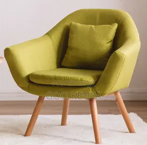 Home Chair; Simple Design Fabric Accent Chair With Durable Wood Frame