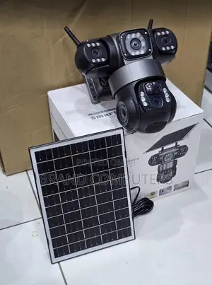 V380 Triple Lens Security Solar Camera With 4g Sim Card Slot Outdoor