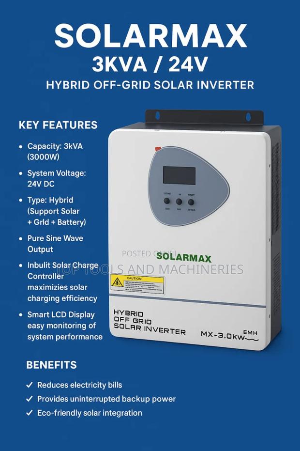 Solarmax 3kva 24v Hybrid Off-Grid Solar Inverter - main view