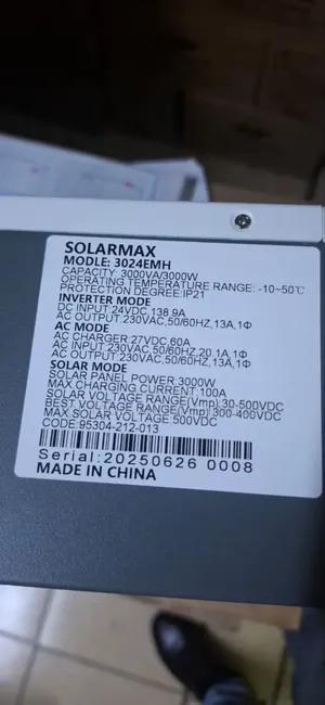 Solarmax 3kva 24v Hybrid Off-Grid Solar Inverter