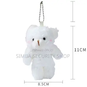 Cute Mini Teddy Bear Keyholder White Pendant Keychain Ladies Gift Toy
