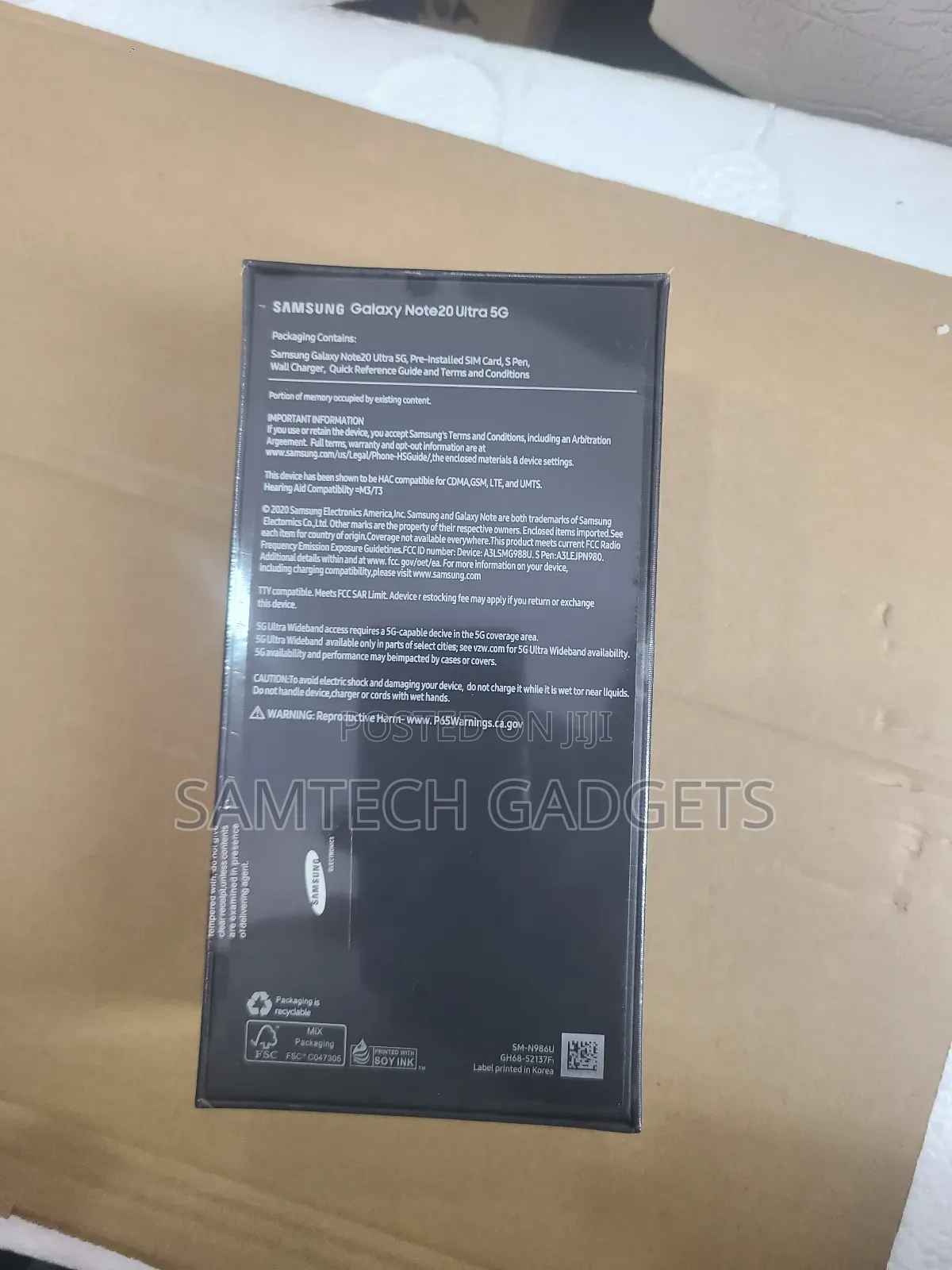 New Samsung Galaxy Note 20 Ultra 5G 256 GB Bronze