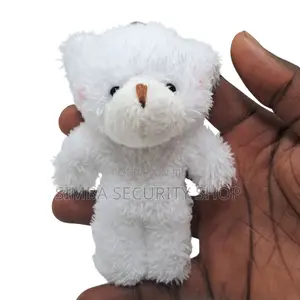 Cute Mini Teddy Bear Keyholder White Pendant Keychain Ladies Gift Toy