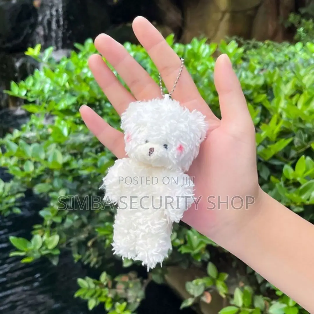 Cute Mini Teddy Bear Keyholder White Pendant Keychain Ladies Gift Toy