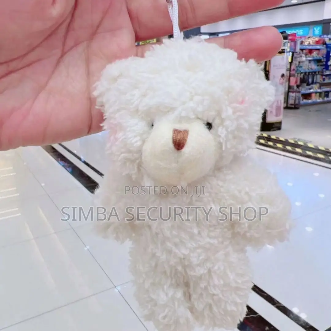 Cute Mini Teddy Bear Keyholder White Pendant Keychain Ladies Gift Toy