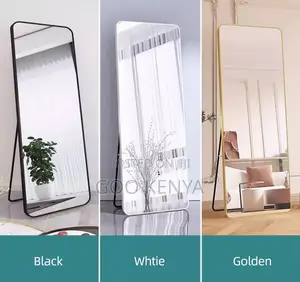 Home Mirror; Leaning Floor Standing Mirror With Sleek Frame Design