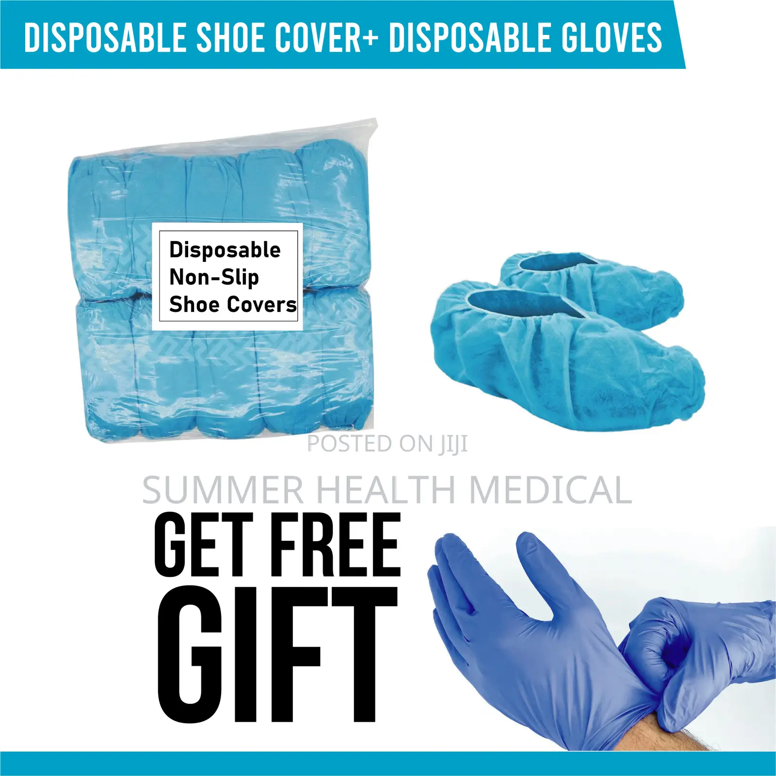 Disposable Shoe Cover + Disposable Gloves