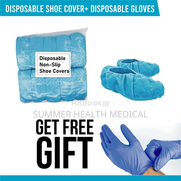 Disposable Shoe Cover + Disposable Gloves - main view
