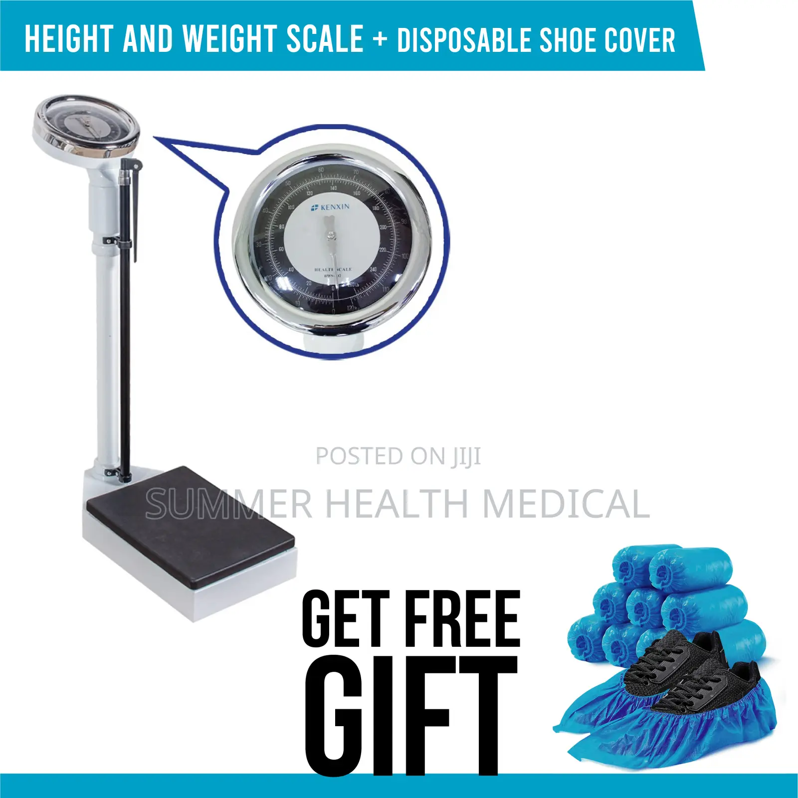 Height And Weight Scale + Disposable Shoe Cover
