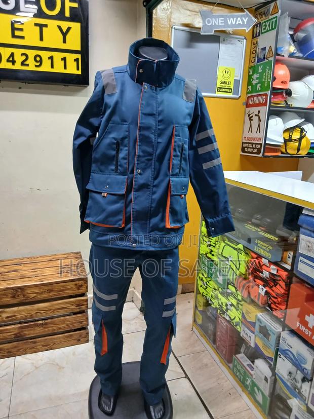 Blue With Reflective On The Hands Engineering Suit
