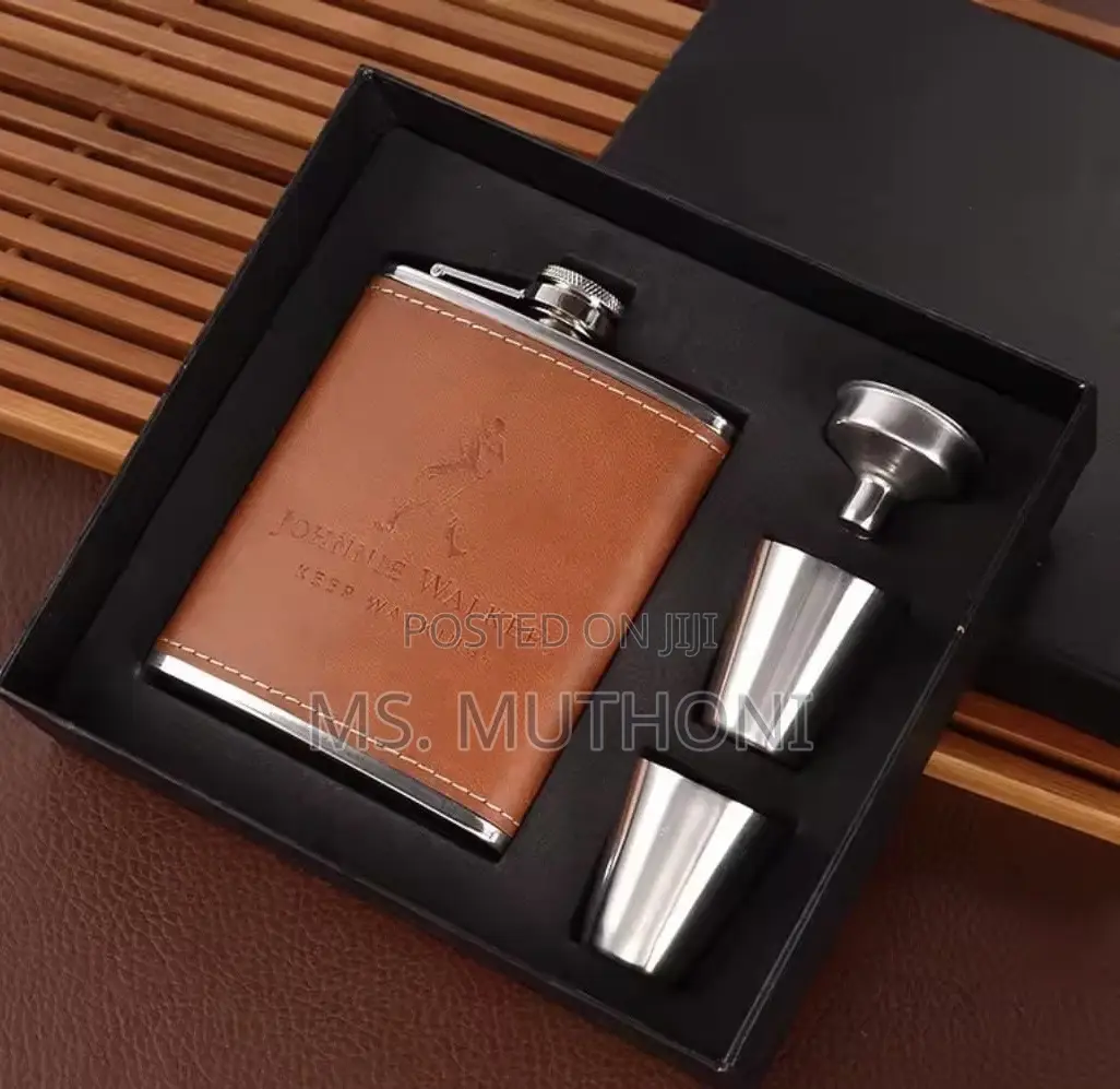 Jack Daniel's Branded Whiskey Flask Steel Tot Glasses*