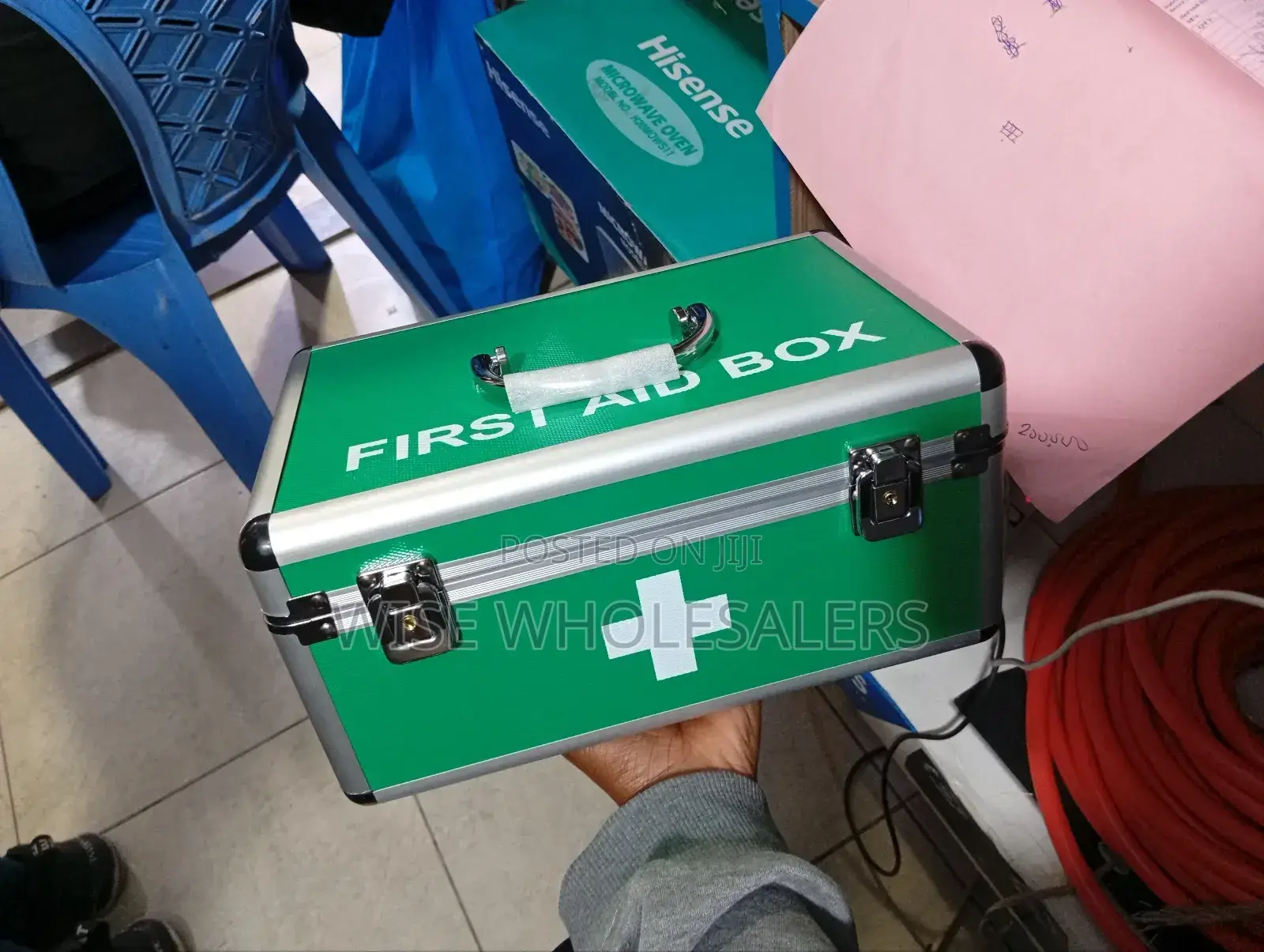 Green Empty First Aid Box
