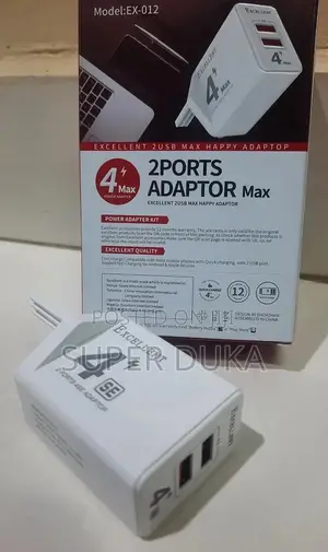 Fast Charger Adapter (Ex-012) Excellent 4 Max 2 Port Usb