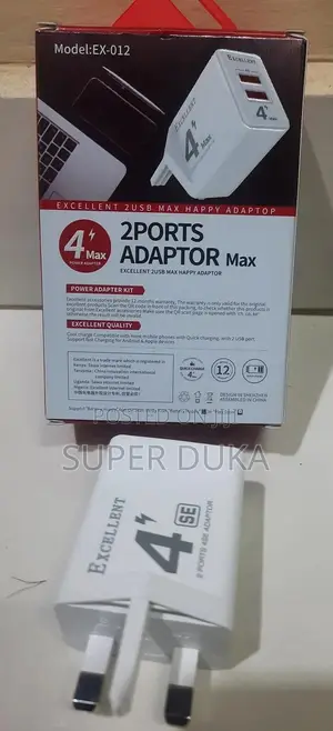 Fast Charger Adapter (Ex-012) Excellent 4 Max 2 Port Usb