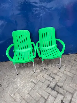 Strong Acme Plastic Chair With Metal Legs. Good Quality Plastic Chair