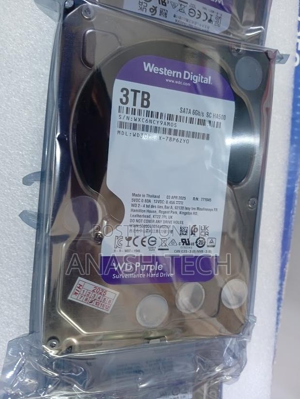 Super Deal Purple 3tb Surveillance Hard Disk Drive - main view