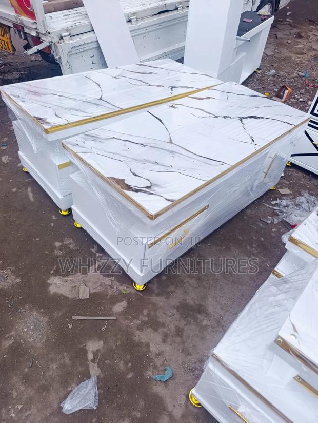 Coffee Table With a Faux Marble Top - main view