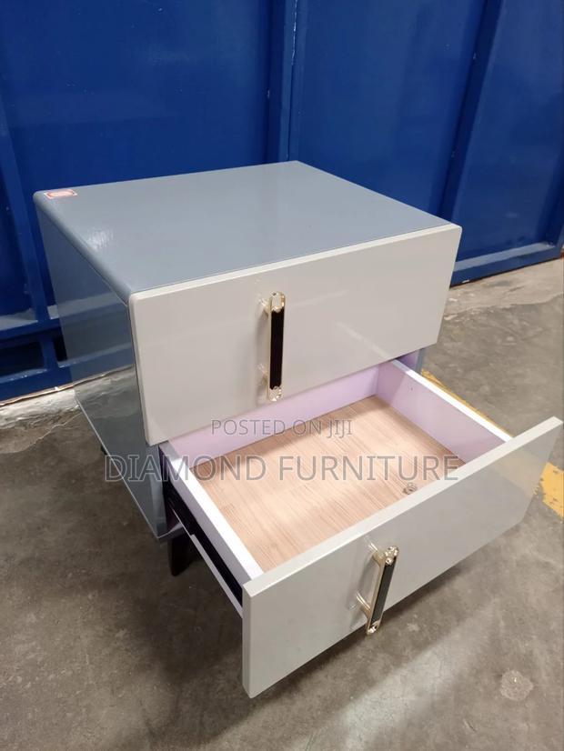 Stylish 2-Drawer Bedside Cabinet – Glossy Finish Modern Design - thumbnail 2