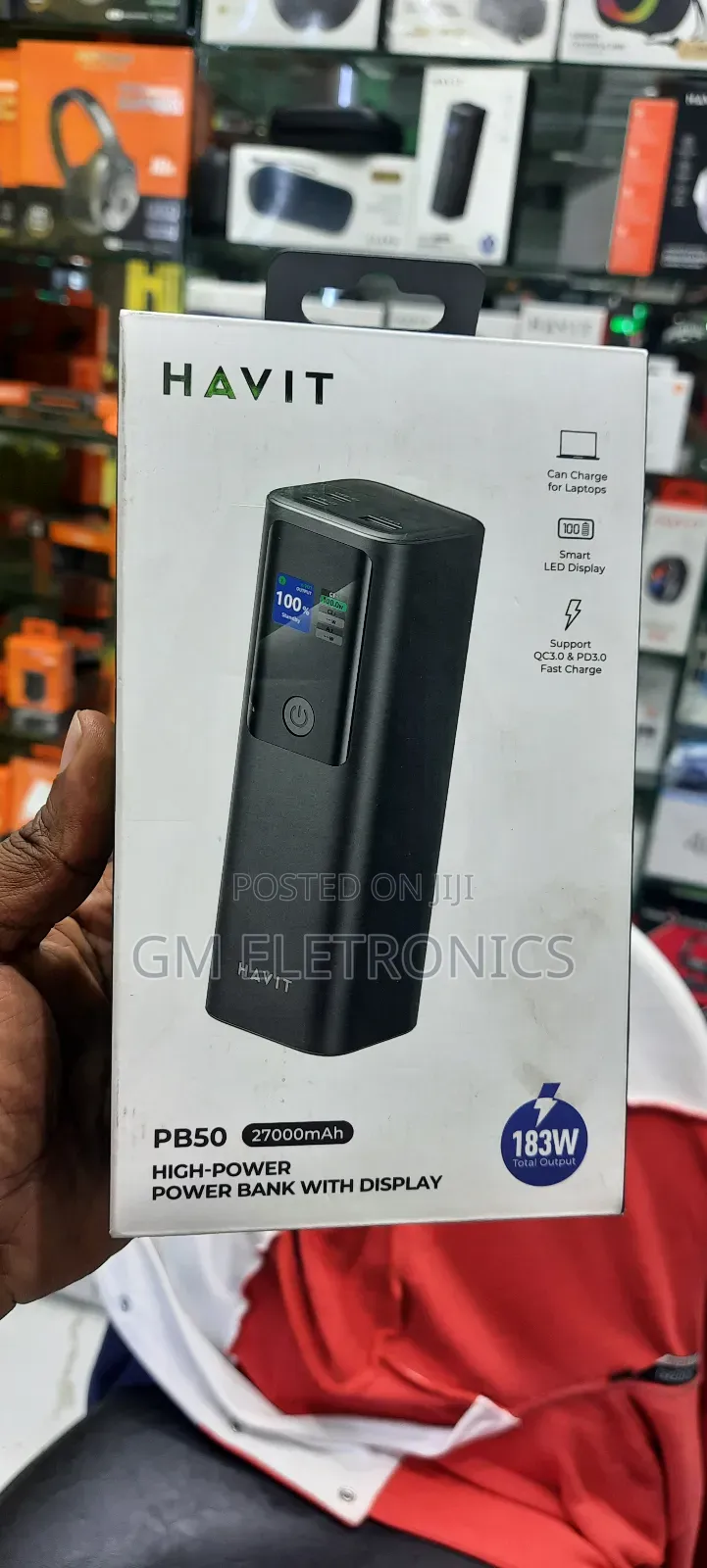 Havit Pb50 183w 27000mah Laptop and Phone Charging Power Bank.