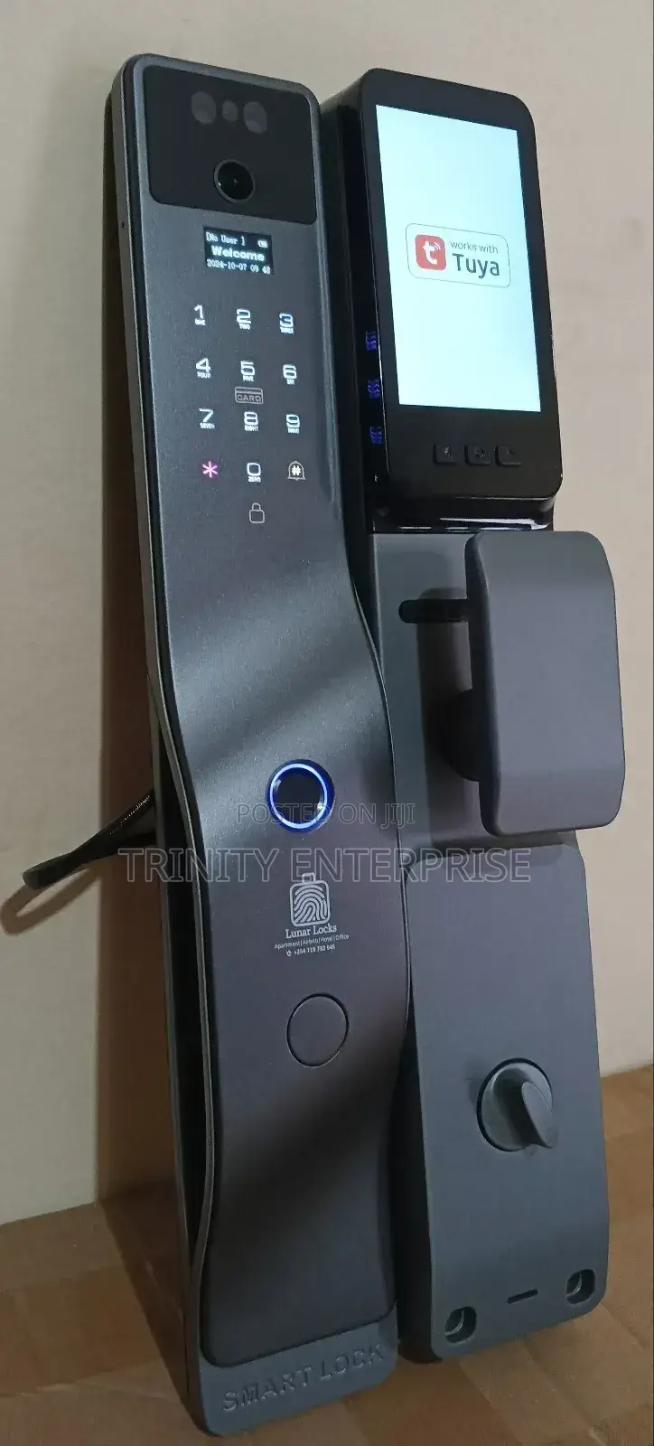 Tuya Waterproof 3d Face Recognition Smart Door Lock With Camera