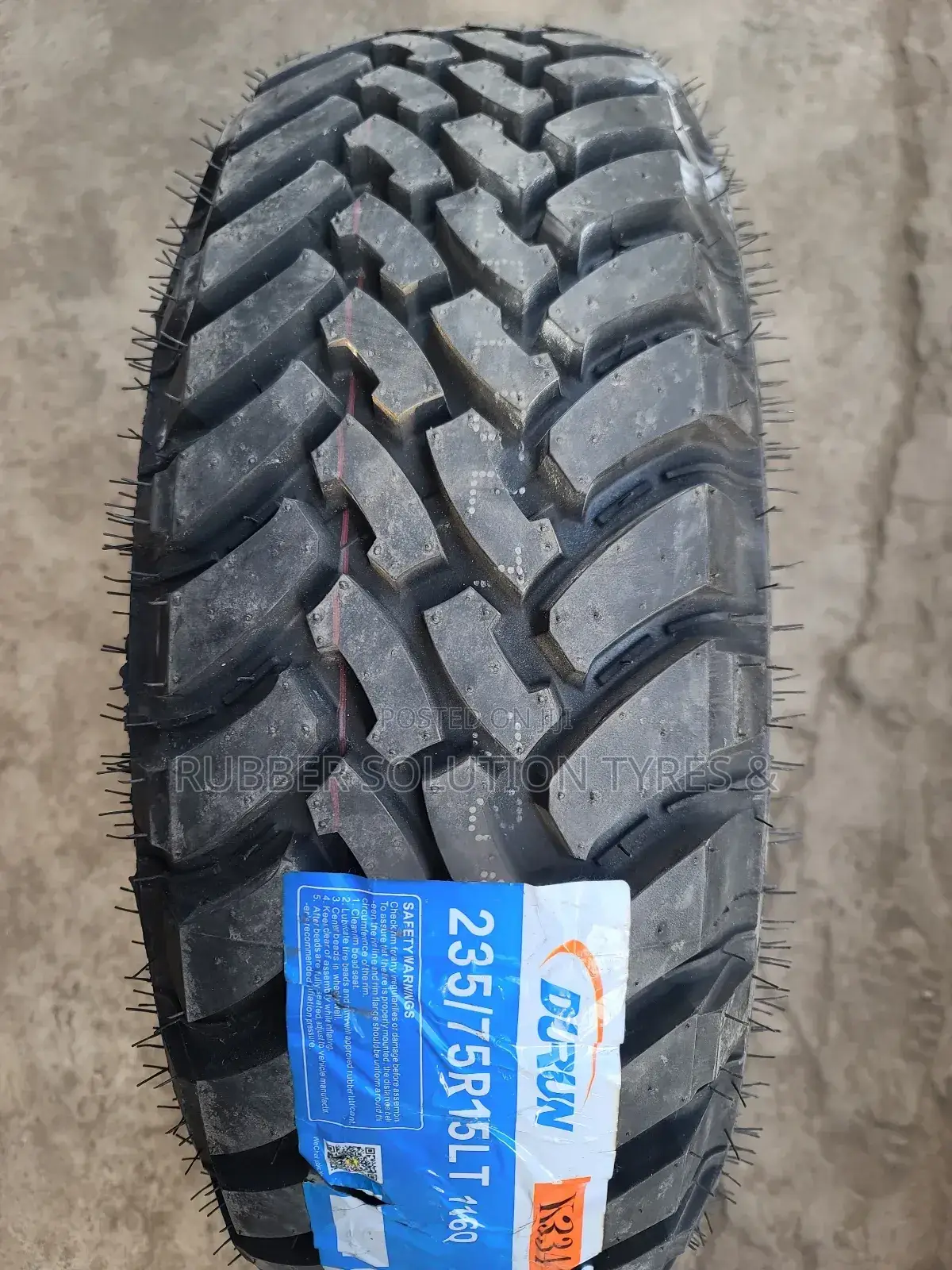 235 /75 R15 Durun Tyres 116 Q Terrain Grabber M/T Mud-Terrain