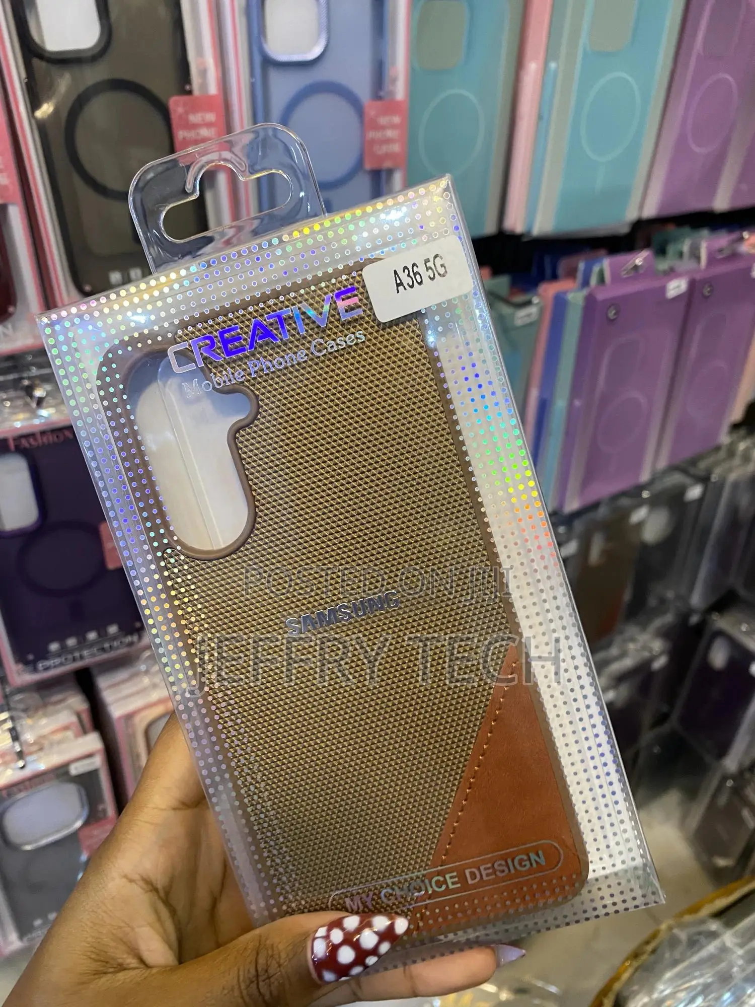 Dufers Pu Leather Stitch Soft Samsung Galaxy A36 5g Back Cover