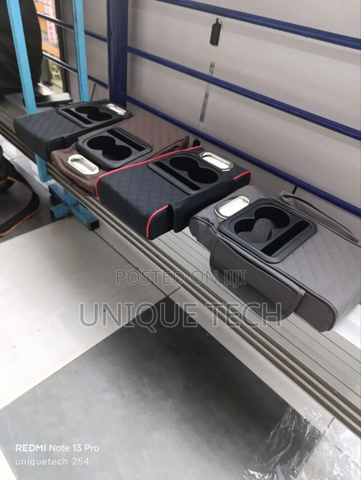 Universal Car Armrest Console Box With Phone Holders+Tissue Box